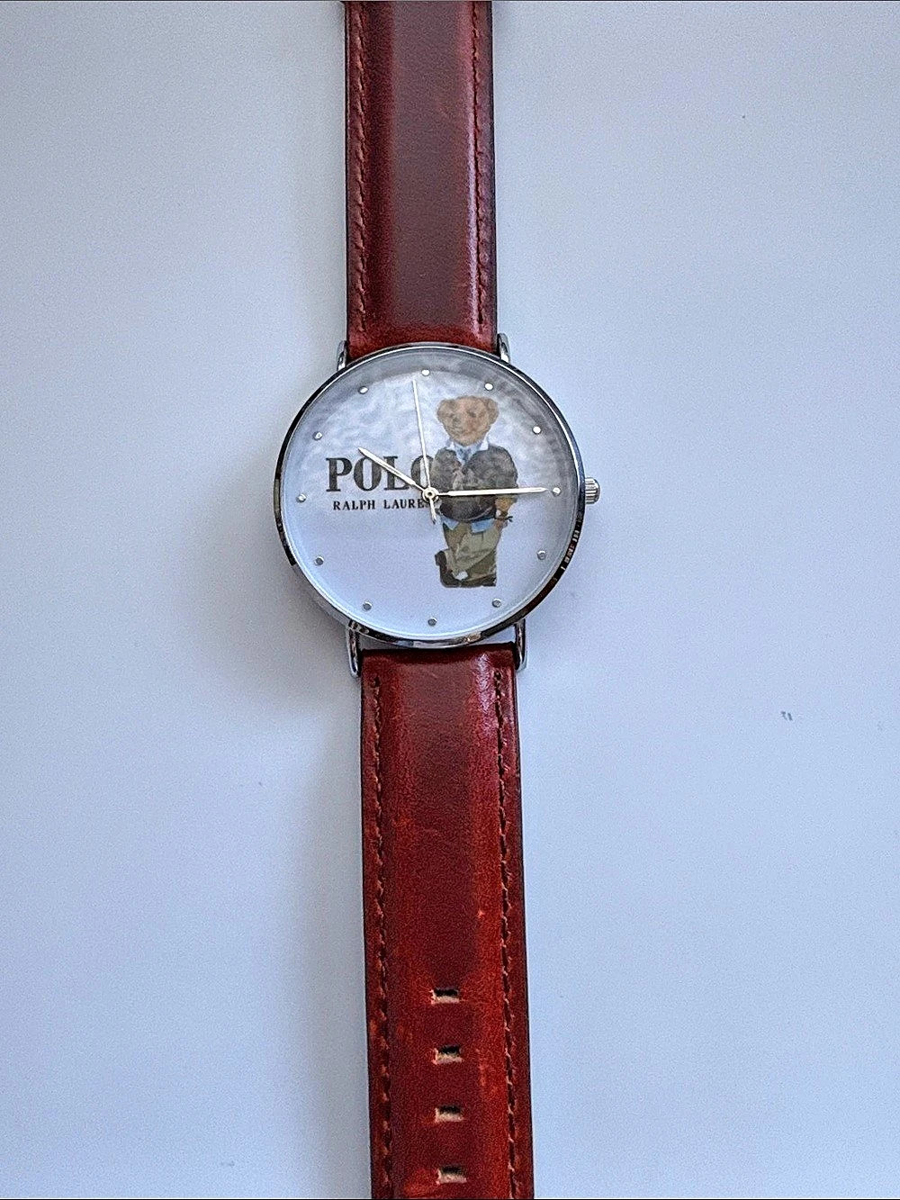 Polo Ralph Lauren Polo Bear Watch Brown Leather Watch